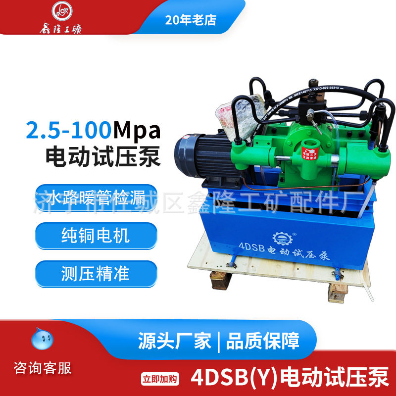 电动试压泵4DS(Y)-25MPA 管道打压泵 试压泵水路暖管检漏4DSB-100