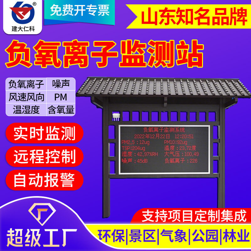 负氧离子监测站大屏智能生态监测