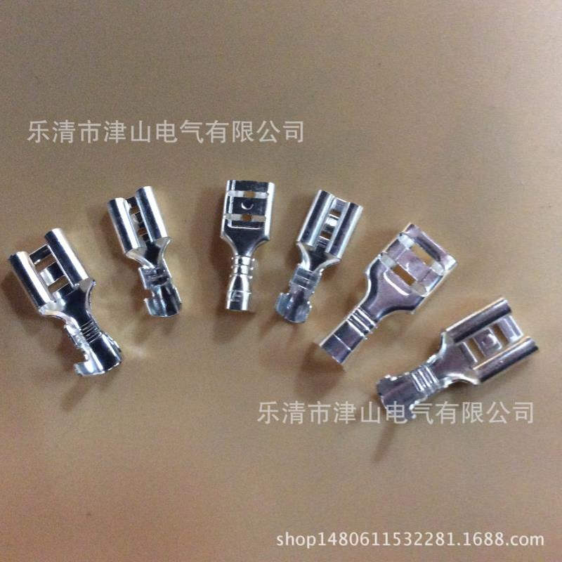 厂家批发 187直插端子 4.8插簧 DJ622-D4.8A冷压端子裸插簧