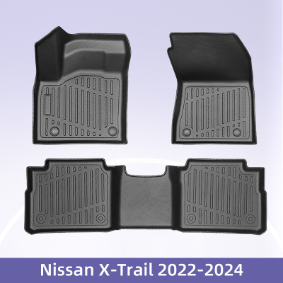 欧洲适用于NissanX-Trail混动2022-2024 3D全天候材质TPE汽车脚垫