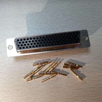 新品DB型78PIN镀金接插件母头矩形四排压线式1-1757824-1连接器