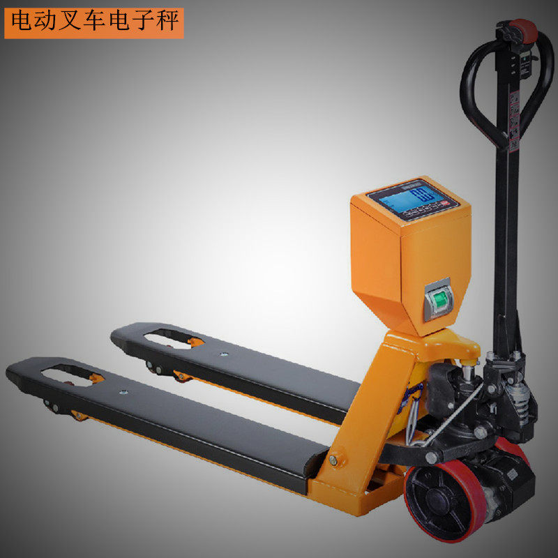 带不干胶打印标签液压搬运叉车电子秤 仓储物流3吨打印电子叉车秤