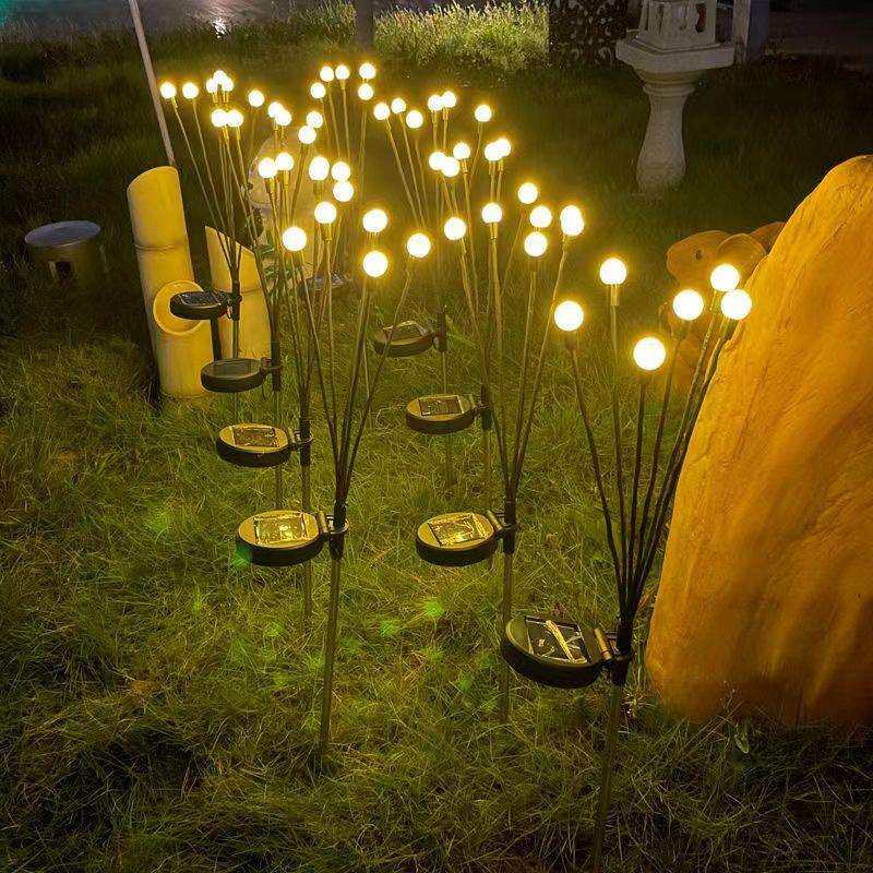 新款太阳能萤火虫庭院氛围灯花园草坪灯阳台景观户外装饰防水彩灯