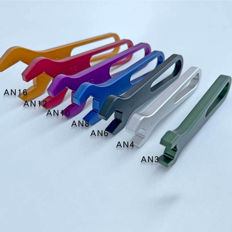 铝合金AN3AN4AN6AN8AN12AN16单头油管接头专用扳手7件套