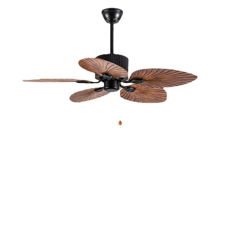 风扇灯客厅餐厅吊扇灯树叶复古带灯吊扇家用静音电扇灯,家装灯饰光源,风扇灯,淘宝优惠券,粉丝福利购,淘宝优惠卷