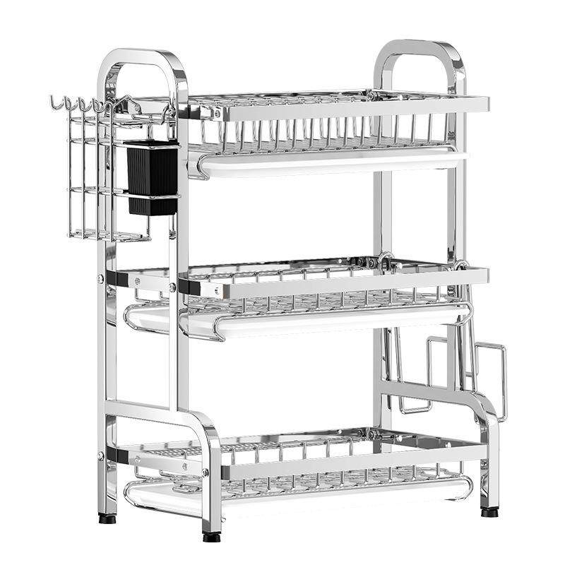 不锈钢碗架收纳架多功能放碗碟盘置物架碗柜台面沥水架家用筷子筒,厨房/烹饪用具,抹布架/厨房清洁收纳架,淘宝优惠券,粉丝福利购,淘宝优惠卷