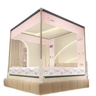 方顶加高加固围栏卡通蚊帐家用儿童防摔三开门蒙古包蚊帐南通家纺