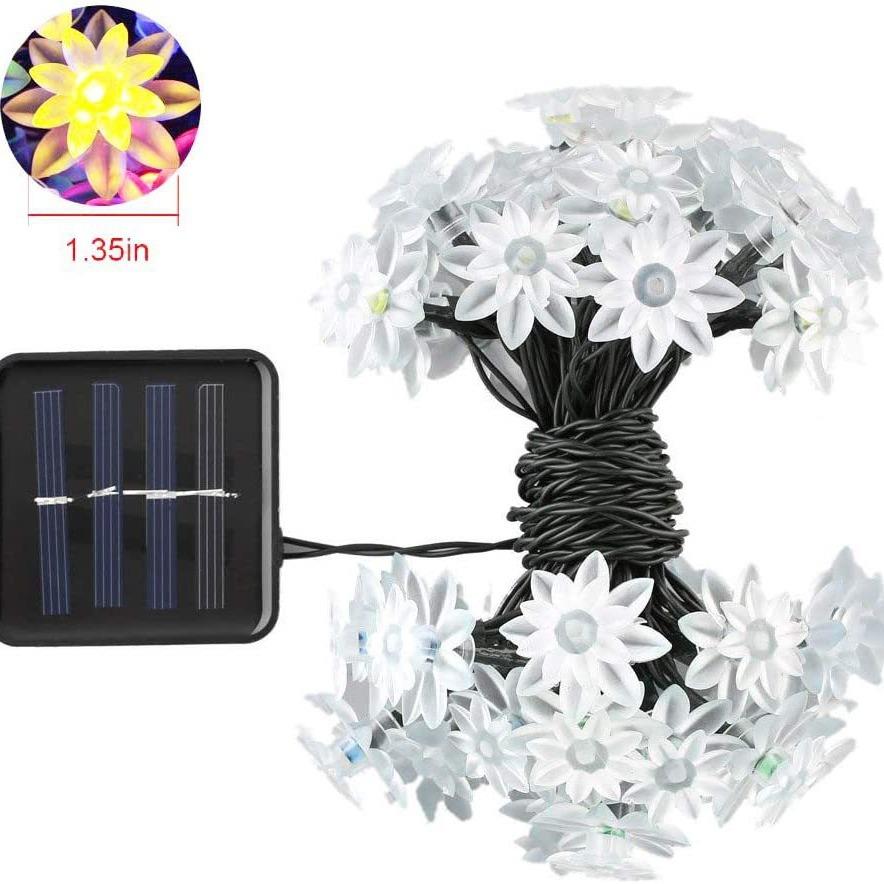 太能圣灯SUC串防雨莲花led灯饰户外装饰灯荷花诞莲阳花灯串可