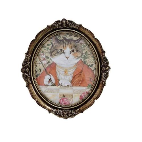 法式轻奢小众复古挂画摆台沙发卧室客厅床头摆件简约画框相框