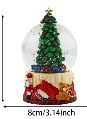 雪花圣诞树水晶球节日装饰品创意家居摆件树脂工艺品定制