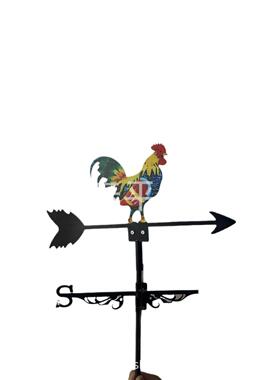 风向标金属彩色公鸡户外屋顶花园庭院装饰风向标摆件工艺品
