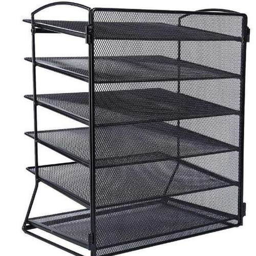 便携五层整理架厂家批直供办公多层金属资料栏桌面文件收纳框