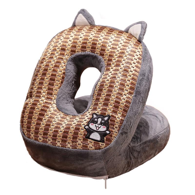 新8字孔凉席午睡款枕办小公室ZWU午休趴枕头学生儿童桌面睡趴批