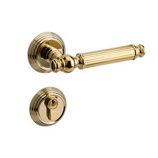 厂家货源轻法式黄铜卧室静音门锁家用磁吸金色房门锁轻奢门把手