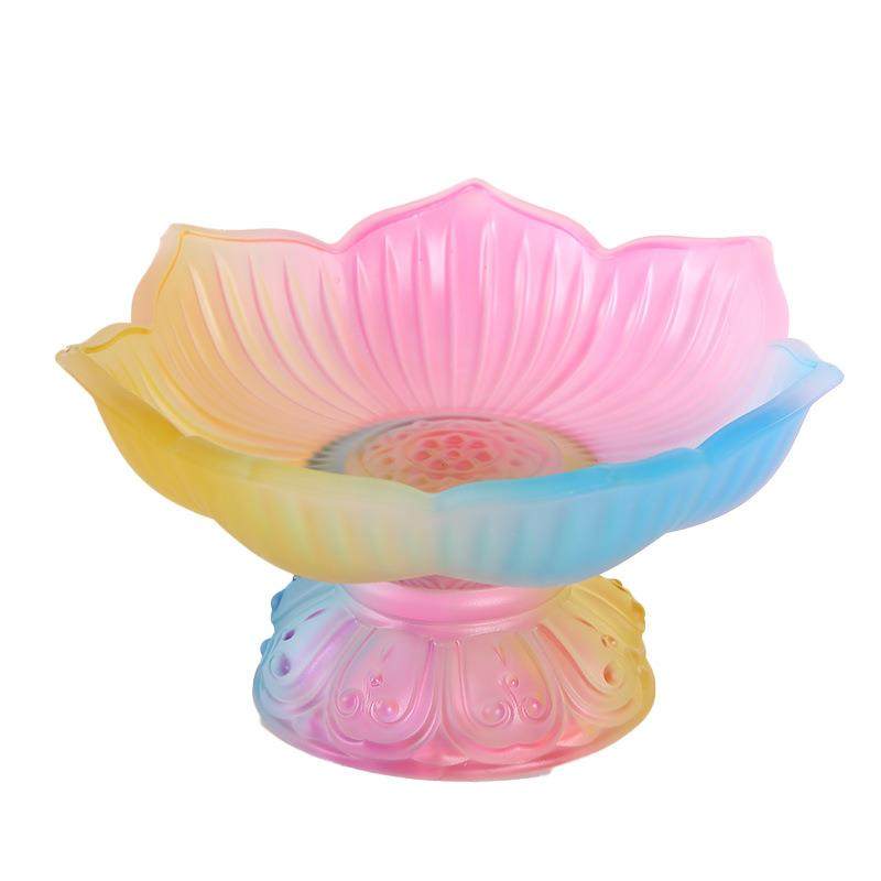 琉璃莲花供果盘家用供佛摆件贡果盘供奉财神佛前供盘水果盘供果碟,家居饰品,装饰摆件,淘宝优惠券,粉丝福利购,淘宝优惠卷