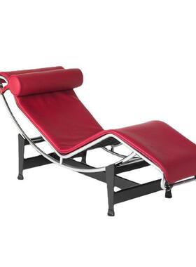 LC4躺椅aise柯布西耶中古真皮单人躺椅办公室客厅阳台休闲睡椅