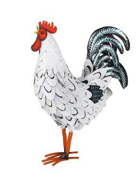 欧式铁艺创意家居摆件户外庭院家禽公鸡模型金属工艺礼品