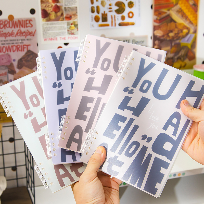 美式复古活页笔记本a5简约b5可拆卸扣环不咯装订打孔收纳高颜值好