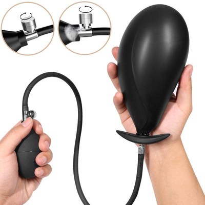 .Silicone Inflatable Super Anal Dildo Plug Big ButtPlug Anus