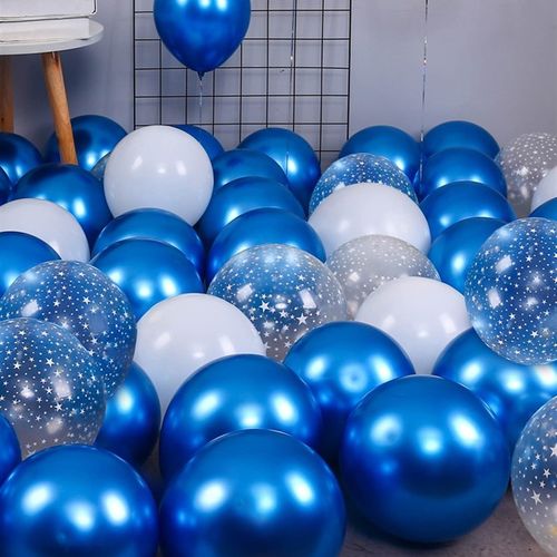 Balloon balloons decorate the scene set the birthday party