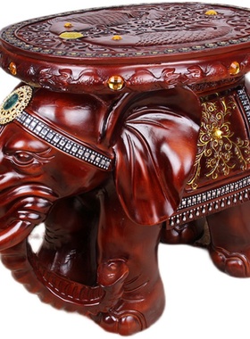 欧式大象换鞋凳摆件招财客厅创意穿鞋凳乔迁开业礼品实用大象凳子