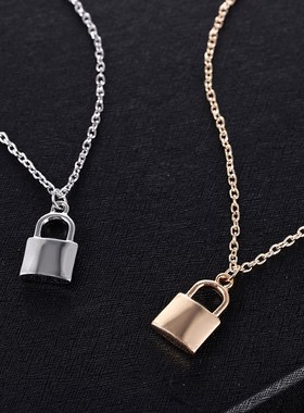 Hot Sale New Simple Fashion Metal Plating Lock Necklace luxu