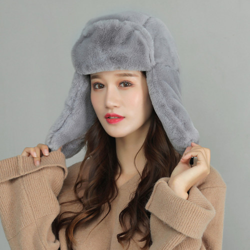 好货Unisex Winter Warm Hat Earflap Trapper Russian Hat Thick
