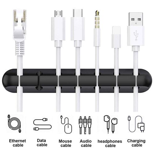 极速Cable Organizer Silicone USB Cable Winder Management Cli