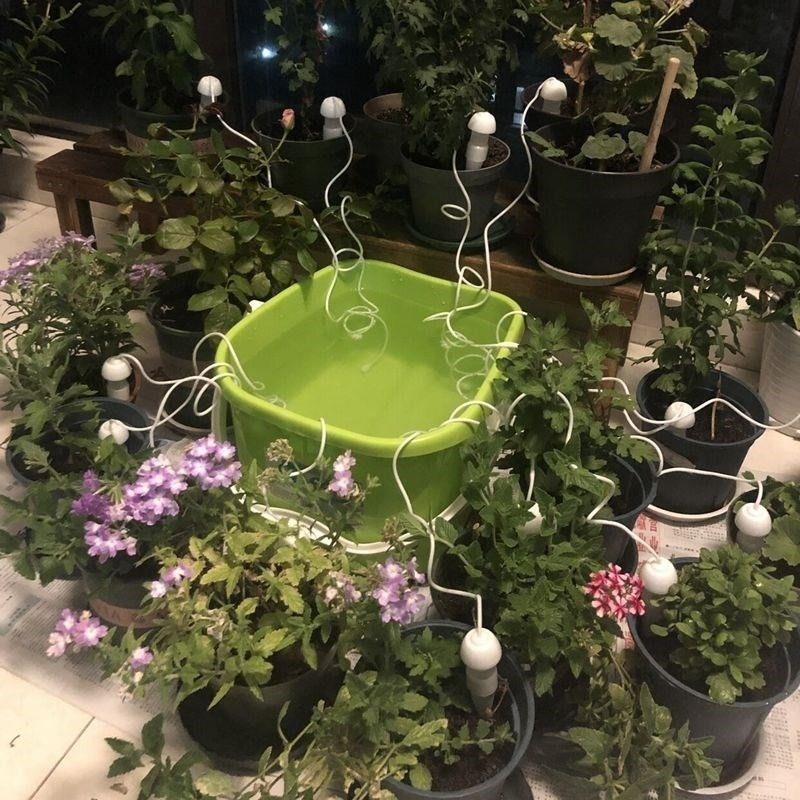 托管滴水渗水器家用自动浇花可调节流速滴灌懒人浇地养花浇水神器