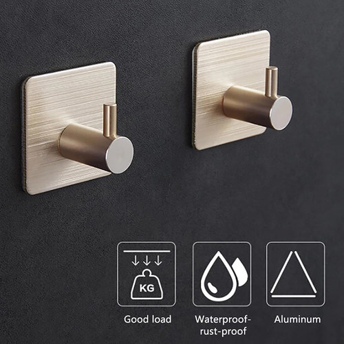 好货.1PC Self Adhesive Hook Home Kitchen Wall Door Hooks Key