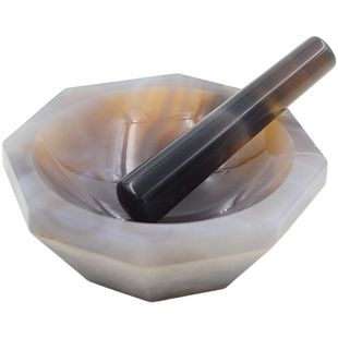 定制适用天然玛瑙研钵实验室抗耐磨含棒A级B级研磨棒60mm80mm100m