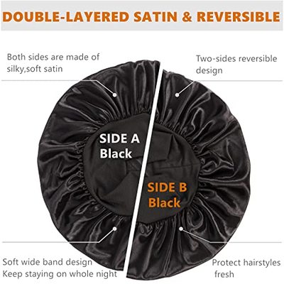 Bonnet for Men Hair Bonnet for Sleeping Double Layer Satin B