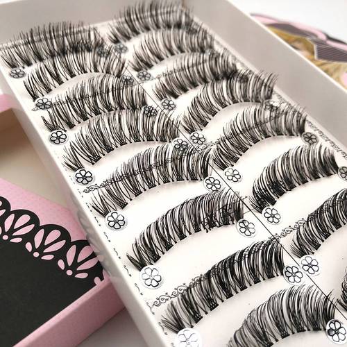 SHIDISHANGPIN 10 pairs False Eyelashes Natural Eye Lashes Sy