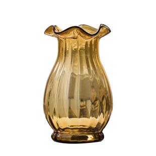 博洛克玻璃花瓶 欧式花器 台面客厅家居饰品 干燥花富贵竹花瓶摆