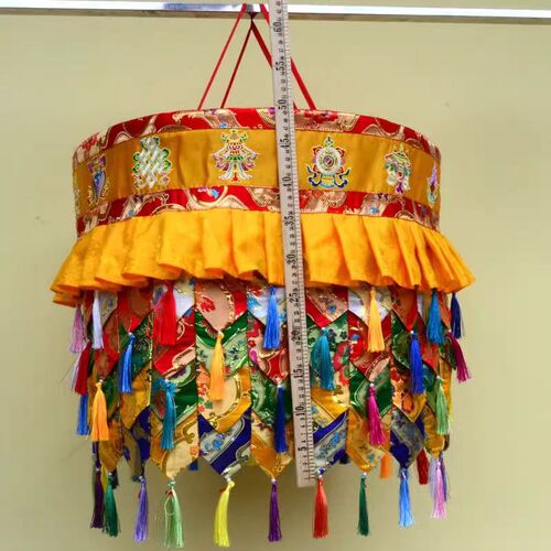 好货金皮宝伞盖绣八吉祥幢幡藏族特色室内装饰寺庙佛堂藏式绣佛顶