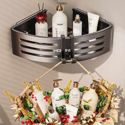 摩航浴室三角置物架免打孔卫生间