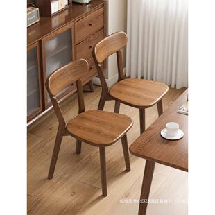 实木椅子餐椅家用餐桌椅商用简约靠背椅木头复古意式餐厅凳子成年