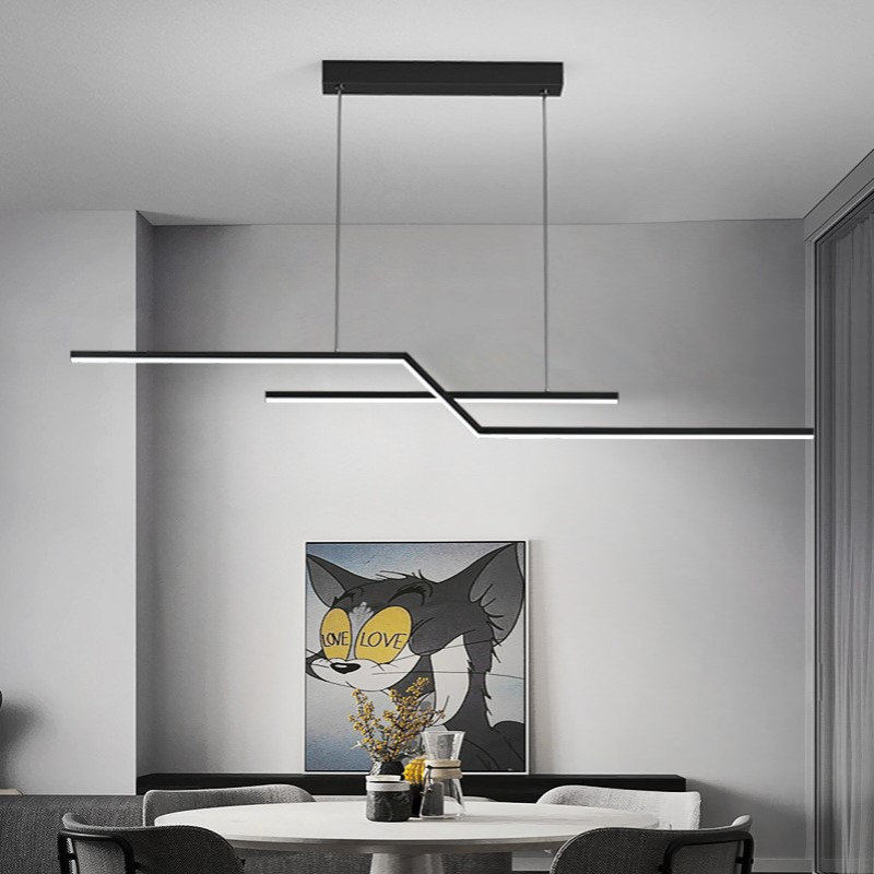 黑白灰餐厅吊灯2021年新款创意餐桌造型吧台现代简约极简饭厅灯具