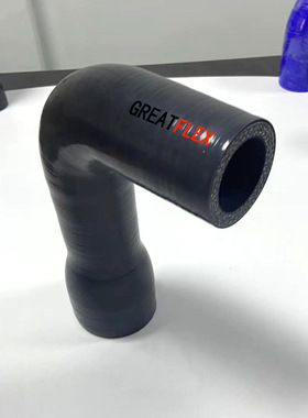 GREATFLEX灰色进气废气弯管堵头 硅胶90度弯变径管堵头硅胶帽ER90