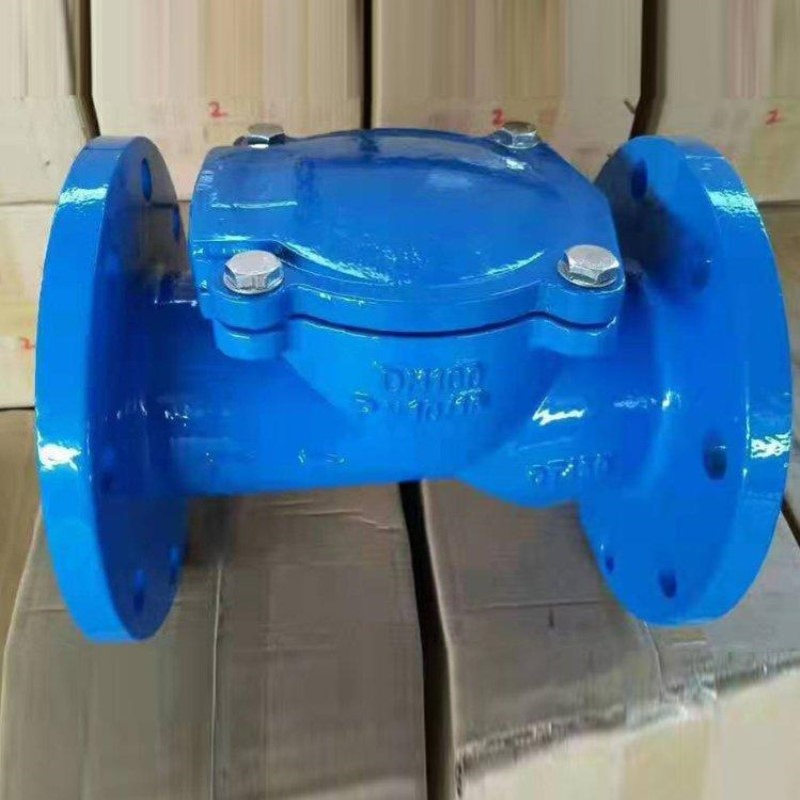 HC44X-16P DN200不锈钢阀芯消声止回阀WCB橡胶瓣止回阀