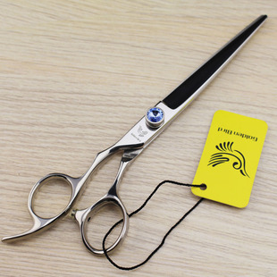 金翎鸟 7.0寸 高档 左手宠物剪刀 左手美发剪 左撇子平剪送皮包