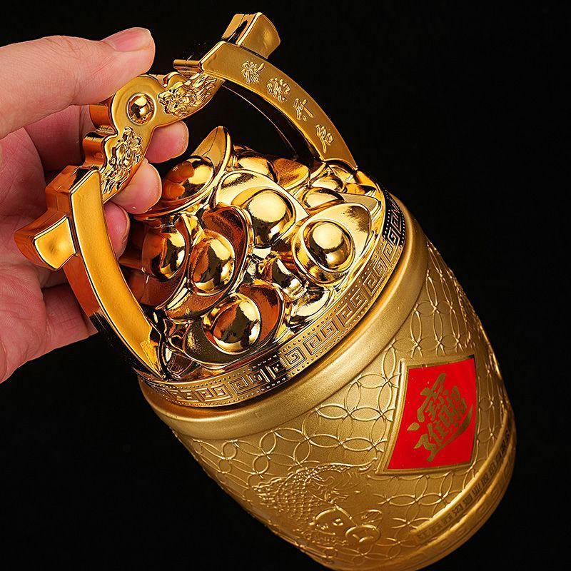 一桶金金元宝带52度浓香型白酒