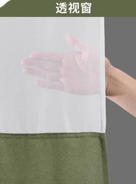 扣双层离大环涤纶浴帘加厚防水卫56374生间打孔隔断浴免室干湿分