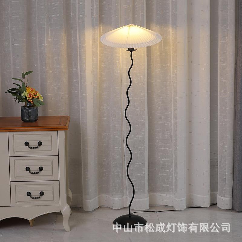 工QSV调光直销百落地灯日式简约客厅可卧室褶中古网厂红i台灯