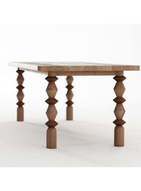 工作式木工用办公美办公桌42025原木洽谈桌实木工作台全家大桌子