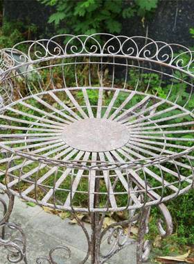 花园装饰庭院货铁30359花凳圆多肉绿植托花艺架花小桌户外杂阳台