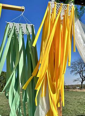 堂布置装饰婚帘庆彩景色场布流线挂帘吊顶背景橱窗挂件婚礼条9829