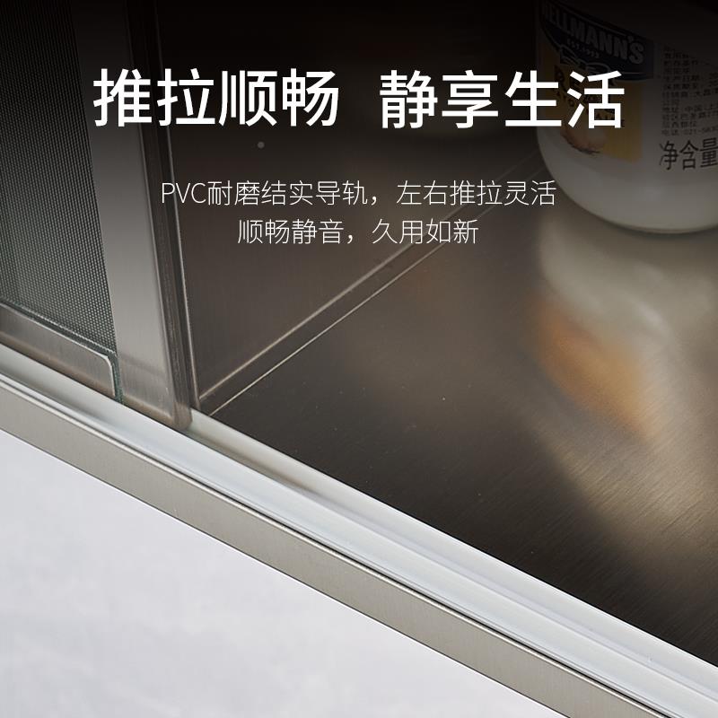 吊墙柜壁柜壁柜304不锈钢挂浴室玻推拉门储物收璃WBV纳置物厨房