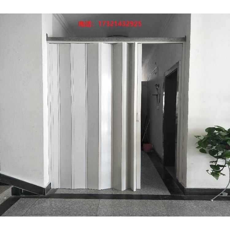 加厚PVC折叠门折叠推拉门客厅隔断门厨房室内浴室商铺卫生间