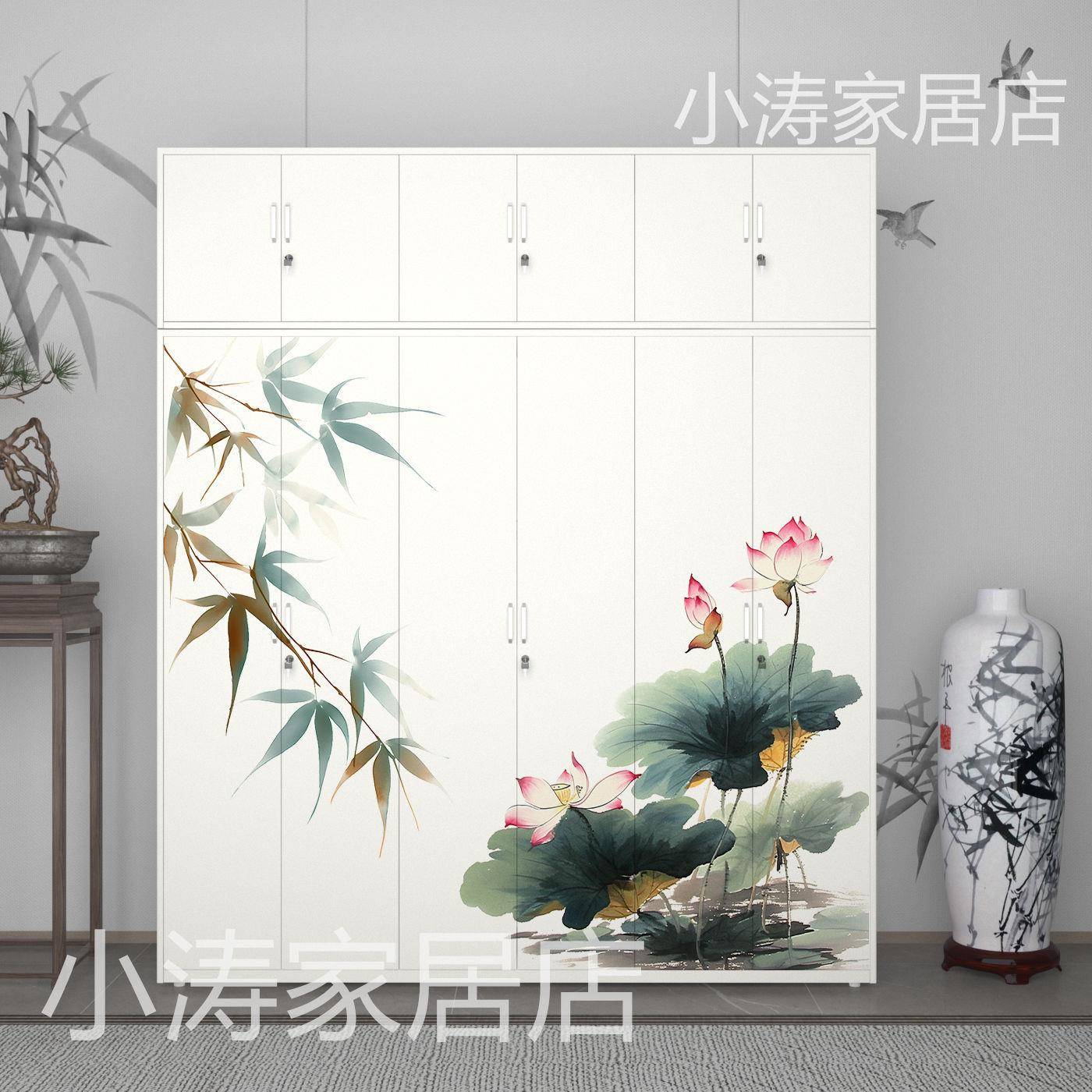 新款衣柜家用环IKI保柜卧室衣出屋用大容量铁衣柜易衣柜租简儿童